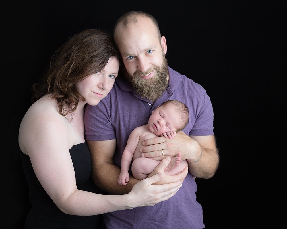 Mum and dad with their baby