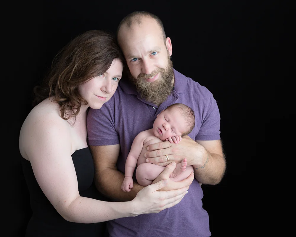 Mum and dad with their baby